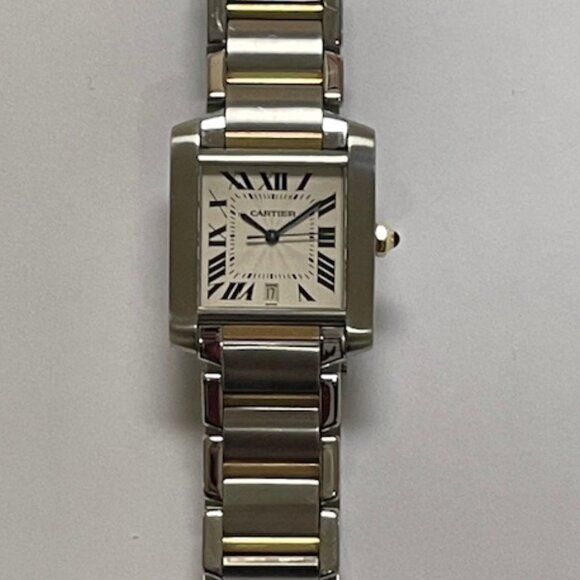Cartier Tank Francaise Steel and Gold (two tone) W51005Q4  CARTIER TANK FRANCAISE  Men\'s Stainless Steel & Gold Watch  Model W510005Q4